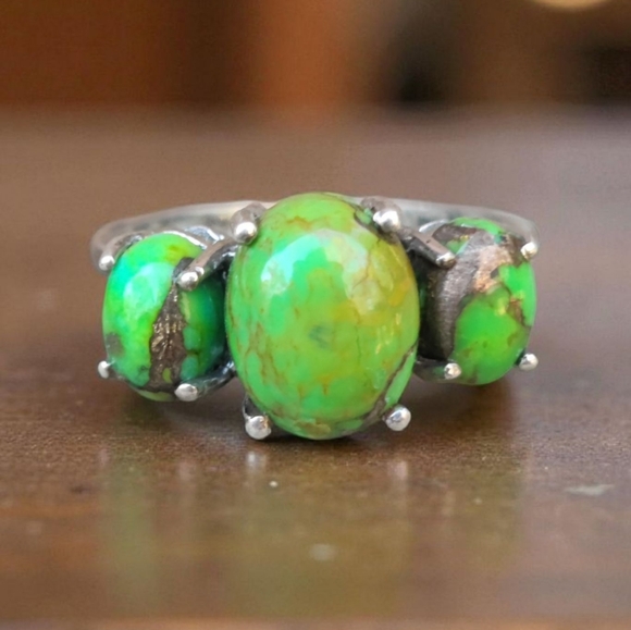 Jewelry - Sterling Silver Green Turquoise By Chuck Clemency Of QVC